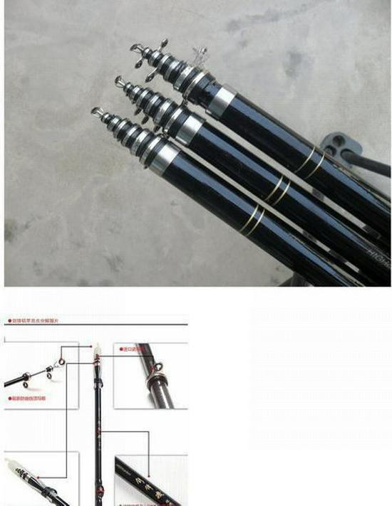 Dual-Use Rock Fishing Rod (2.1m-6.3m) for Handheld and Sea Fishing