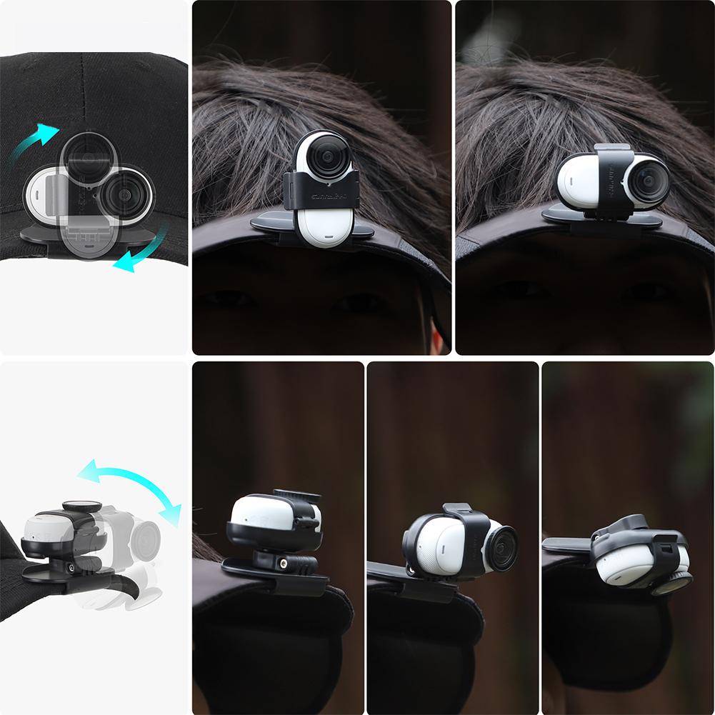 For Insta360 Go 3S/Go 3 Backpack Clip Holder Sports Camera Mount Backpack Clip 360 Degree Fixed Mount Clamp Camera Accessories