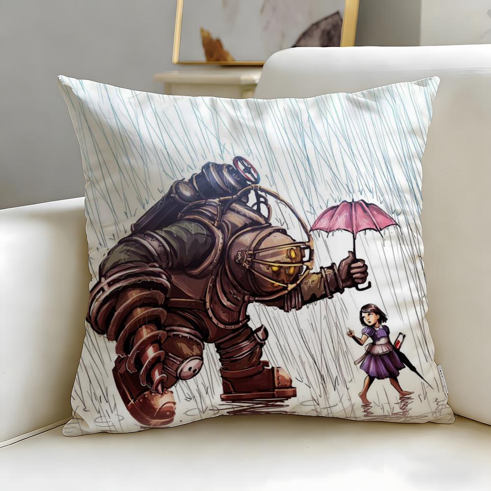 Классическая Игра Bioshock Наволочка Мягкая и Легко стирающаяся – Универсальная Для Дивана, Кровати, Путешествий И Офиса