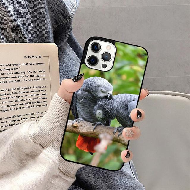 Чехол для телефона с африканским серым попугаем Для iPhone 17 Air 16 15 14 13 12 Pro Max Plus Max Cover Shell coque