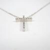 [Pre-owned] VENDOME K18WG Diamond Cross Pendant / J36-9