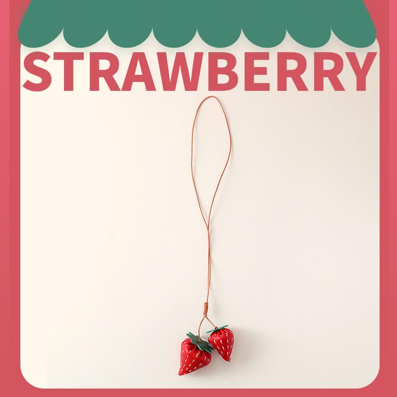 Сделай сам, ручная работа, кожаный брелок в виде клубники, подарочный пакет с украшением