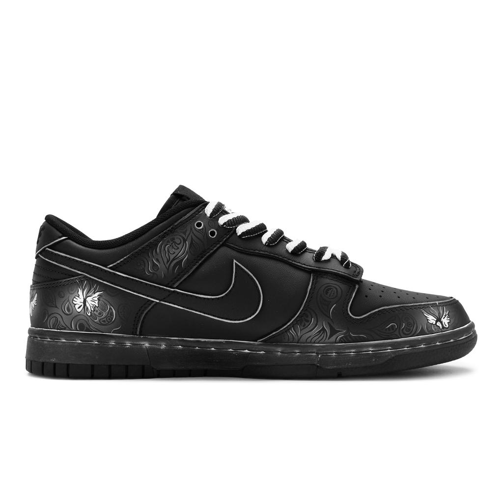 Nike Dunk 811 Manufacturing, Erosion White Butterfly Slip Resistant Low top Skateboard Shoes Women's Black White CW1590-100(Team80-)