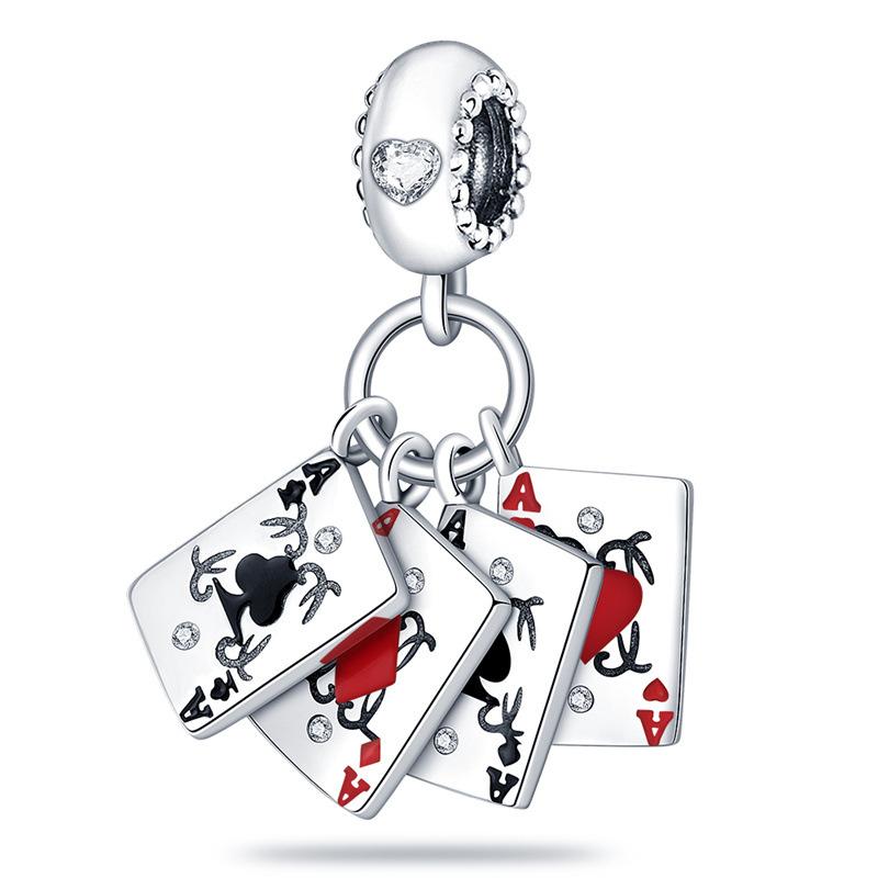 Diy Jewelry Accessories Bracelet Necklace Keychain Slippers Skates Pendant, White Copper Silver Plated