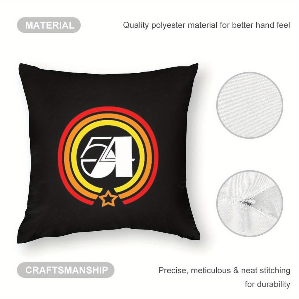 Ретро 54 Диско Стиль Наволочка, Смелая Круглая Дизайн Чехол для Подушки Для Гостиной Бар Вечеринка Домашний Декор Подарок