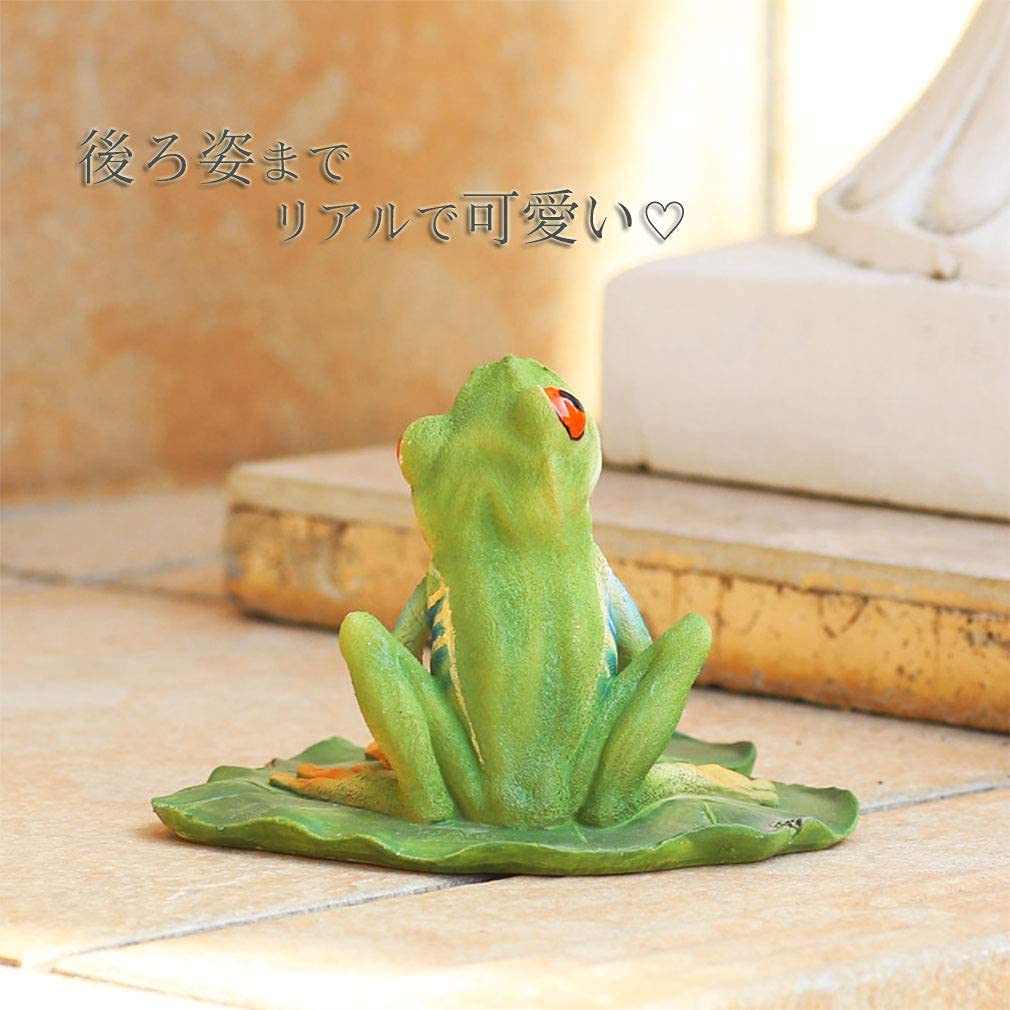 Фигурка лягушки Devalier из смолы, красная древесная лягушка, подарок на день рождения ca187b [Подлинный продукт]