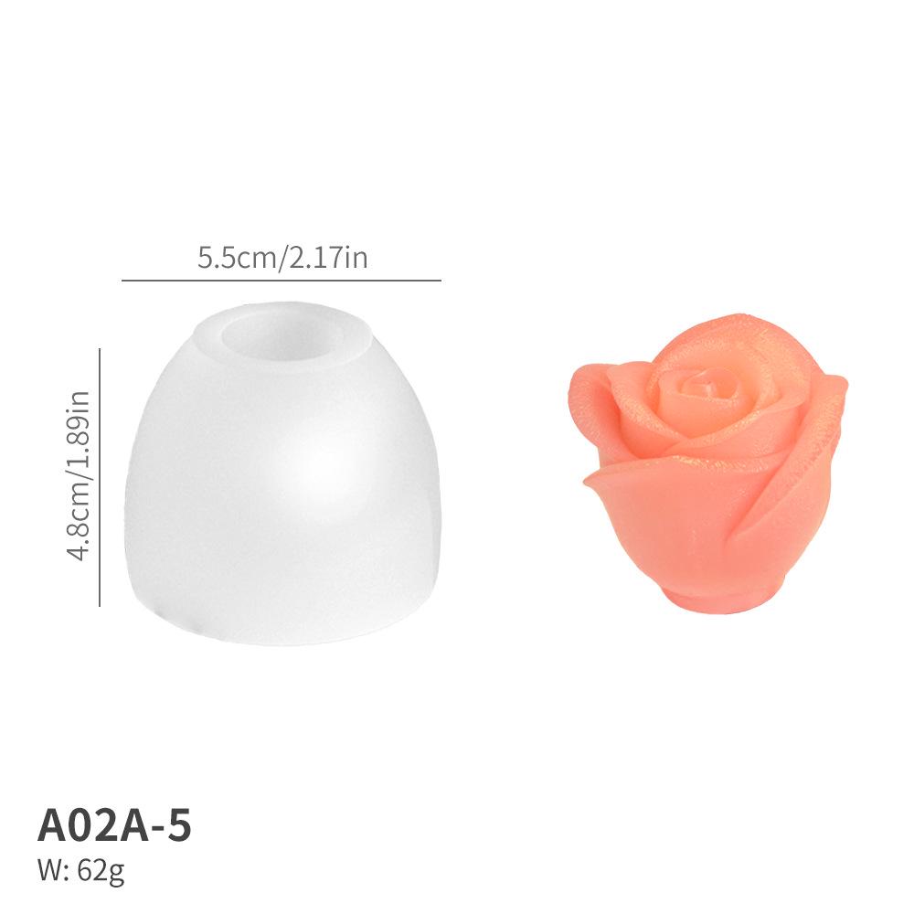 Силиконовая форма для свечи и мыла с ароматом лепестков розы 3D