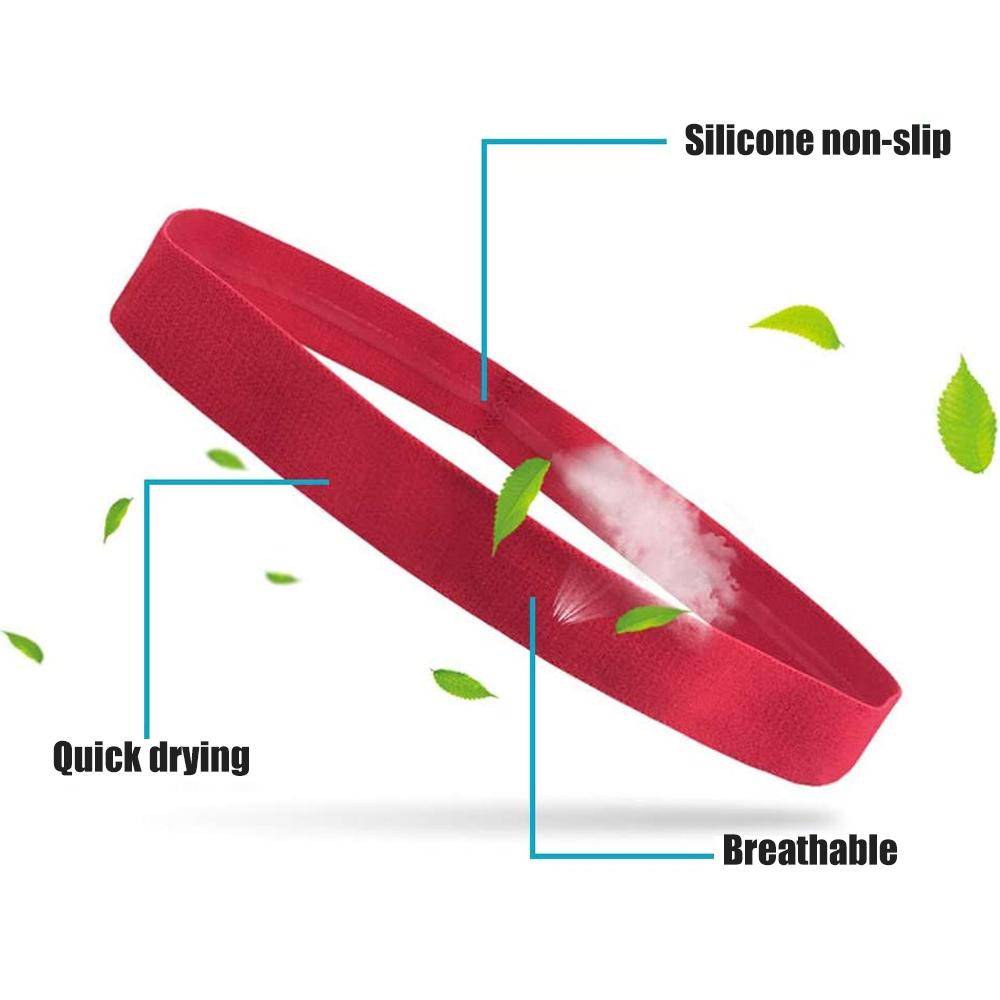 5 цветов, спортивная повязка для волос, повязка на голову для бега, противоскользящие эластичные повязки для волос, повязки для велосипеда, повязки на голову для женщин и мужчин