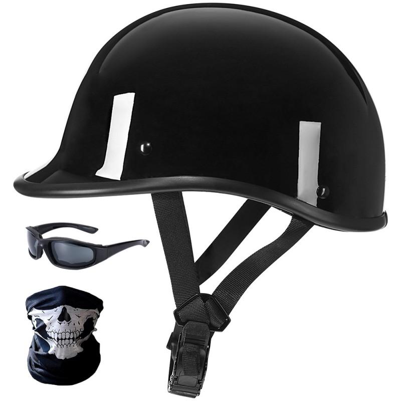 Vintage Open Face Motorcycle Helmet Men Women Retro Half Electric Scooter ABS Safety
