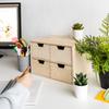 Mini Commode en Bois - Creative Deco - 4 Tiroirs - Coffre Beige Parfait à Décorer Peindre