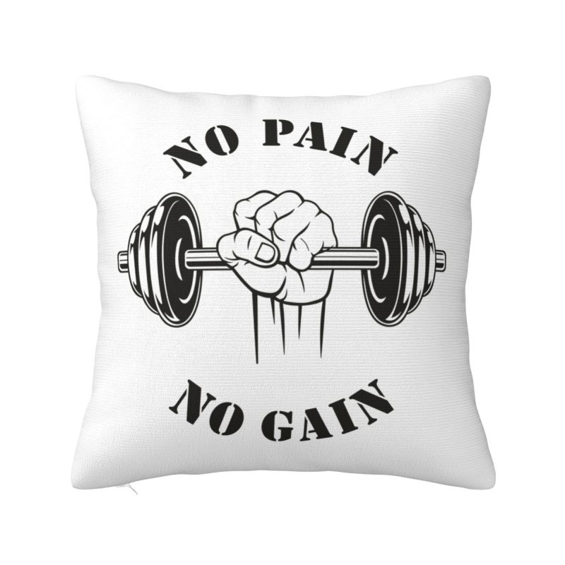 Bodybuilding Gym Throw Pillow Case cm Sofa Fitness Muscle Cushion Cover Soft Polyester Pillowcase Doublesided Printing