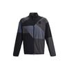 Colorblock Logo Stand Collar Long Sleeve Jacket Men Jackets Black 1377304-001