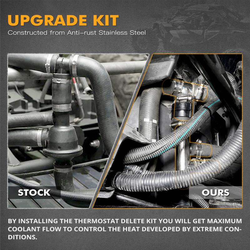 NICECNC Stainless Steel Thermostat Delete Kit Cooler For Can-Am Maverick X3 Max R 4x4 XDS XMR XRC XRS Turbo DPS UTV Accessories