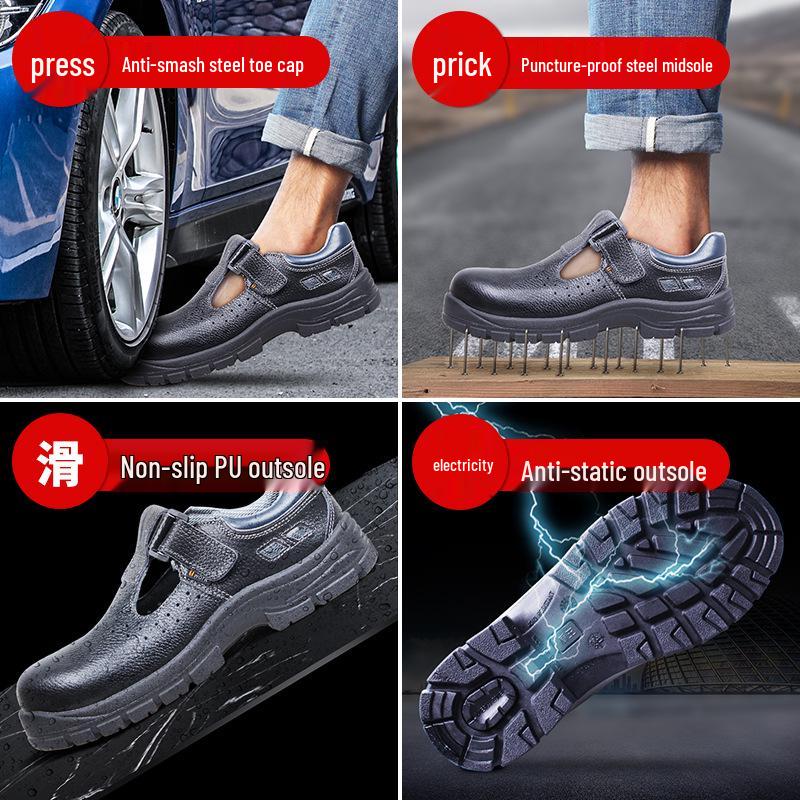 U-work PAL-B1132 Safety Sandals - Breathable, Anti-Smash, 6KV Insulated Labor Protection Shoes.