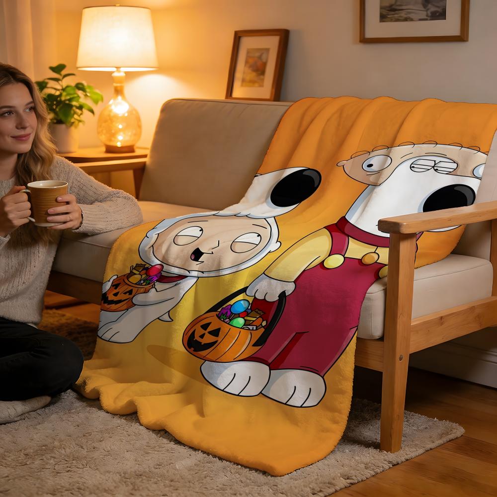 Throw High-Density Short Plush Blanket For Sofa Nap Air-Conditioned Room Soft Skin-Friendly F-Family Guy