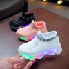 Summer New Fashion Children's Shoes LED Light Shoes Flying Woven Sneakers Children's Luminous Socks Shoes