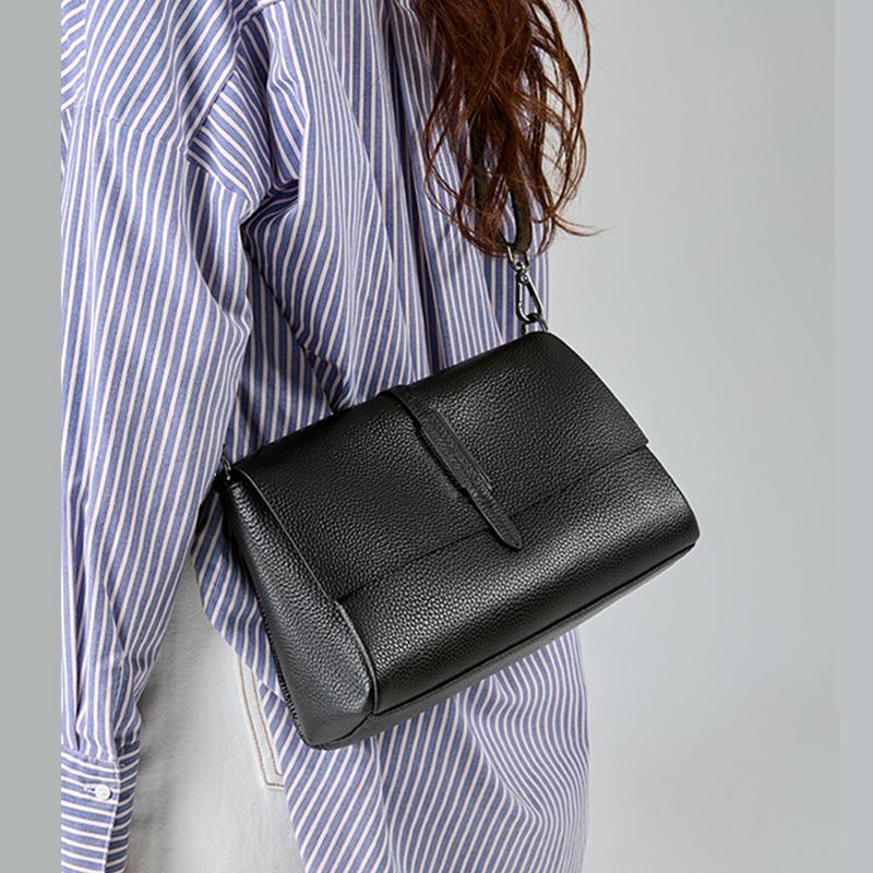 3 Layers Genuine Leather Square Shoulder Crossbody Bags For Women Trend Designer Large Capacity Ladies Handbags