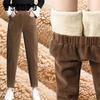 Women Winter Thicken Plush Corduroy Casual Pants Warm High Waist Trousers Winter Plus Size Cashmere Pants