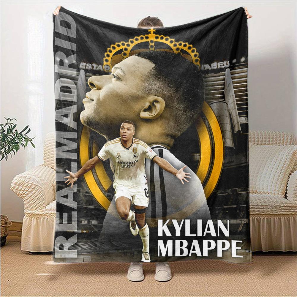 Football Player Celebration Blanket Soft & Cozy Great for Office Seaside Bed Four Seasons Multipurpose Stylish Decor