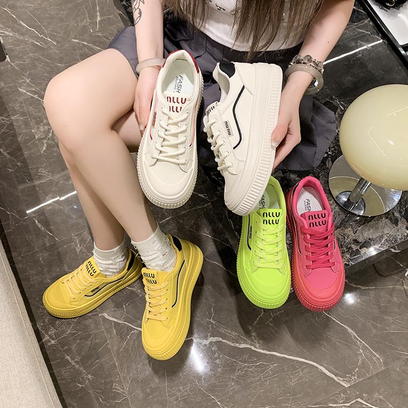 Women's Fashion Casual Solid Color Sneakers Women's Shoes Ladies 2024 Fall New Designer Sneakers Zapatillas De Mujer