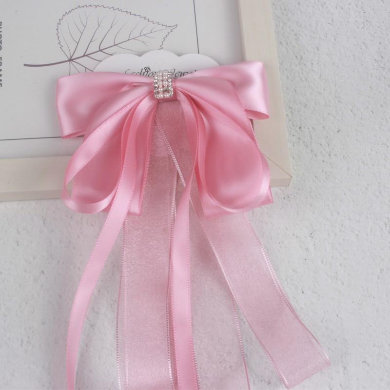 Sweet Large Bowknot Hair Clip For Women Girls Lolita Long Ribbon Solid Hairpin Cute Ponytail Hair Bands Fashion Hair Accessories