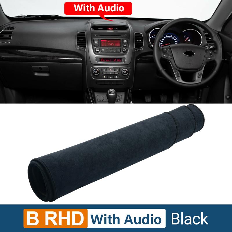 Car Dashboard Cover For Kia Sorento 2 XM 2013 2014 trument Desk Sun Shade Mat Dash Non-slip Pad Accessories