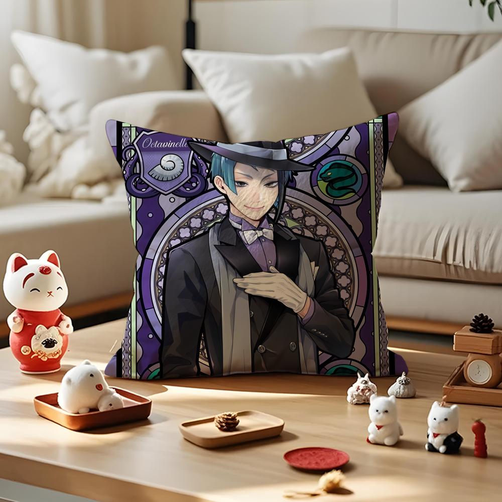 Kits T-Twisted Wonderland Vil S-Schoenheit Cushion Cover Silky Short Plush With Invisible Zipper Dustproof Sofa Pillow Cover