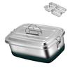 Stainless Steel Lunch Box Double Layer Bentos Box with Compartments Leak Proof Food Container for Adults and Kids