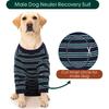 Kuoser Dog Surgery Suit Female Spay, Soft Dog Pajamas, Long Sleeve Puppy Recovery Suit, Pet Clothes Onesie for Surgery, Doggie Neuter Spay Bodysuit