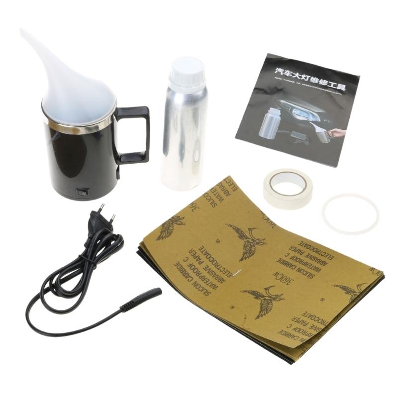 Glass Scratch Renovation Tool Car Headlamp Restoration with 200ml Liquid