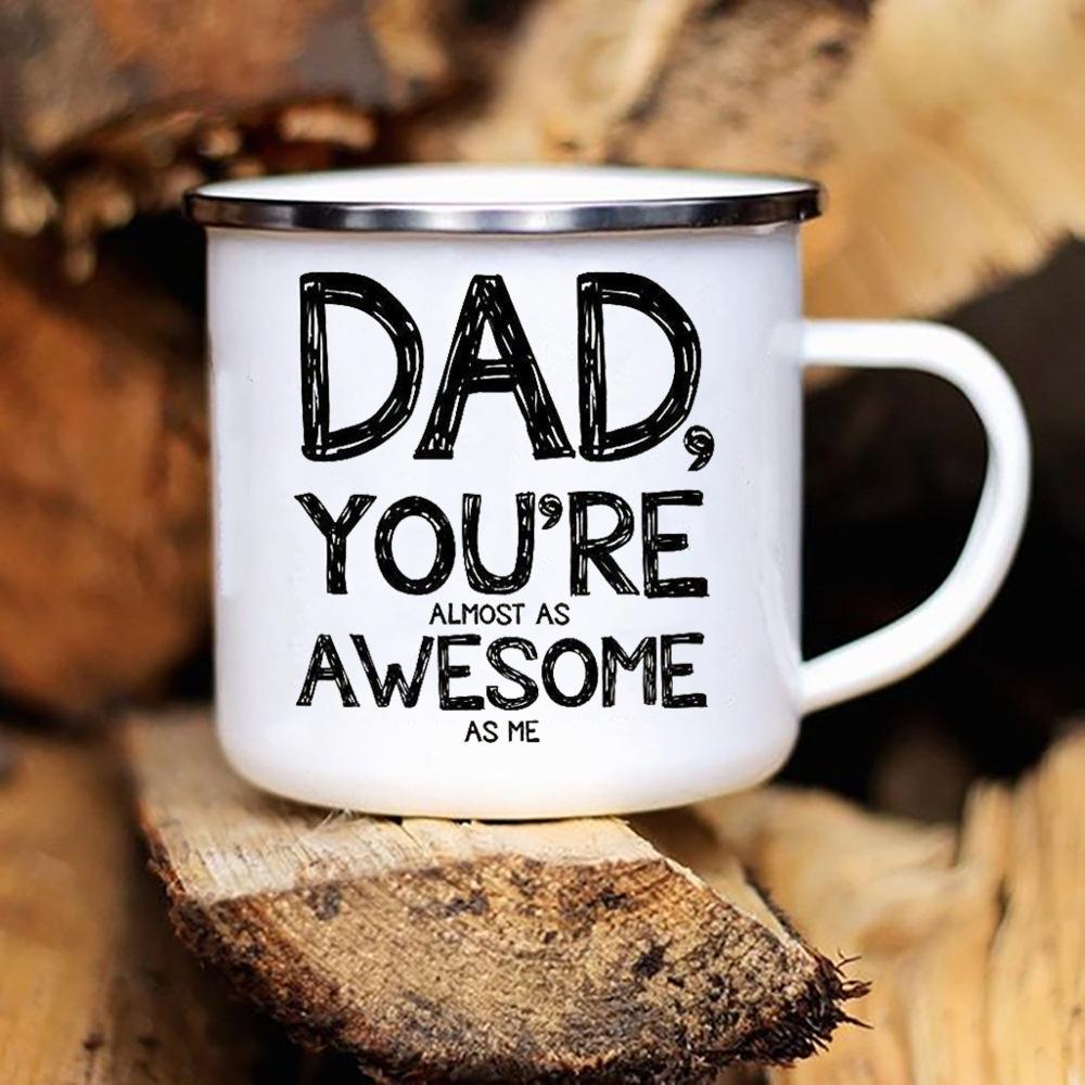 Папа, ты не старый, ты классический принт, смешная эмалевая кофейная чашка, оригинальные чашки для завтрака, чтобы сублимировать друзей, кружка для кемпинга, милая