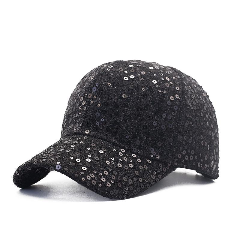 Sequin Baseball Cap Other Material Unisex 6 Panel Adjustable Mesh Fabric Character Style All Seasons Party Glitter Customizable