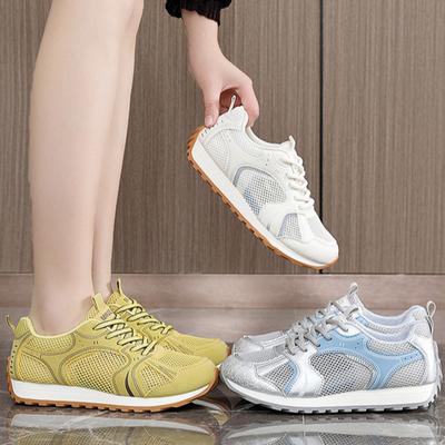 Сетчатые балетки Forrest Gump для женщин, универсальные кампусные повседневные спортивные туфли на толстой подошве