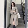 New Women's Mid-length Loose Lace-up Double-sided Woolen Coat