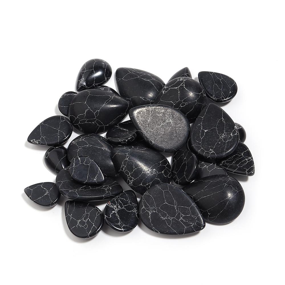 LOULEUR WaterDrop Natural Stone Cabochon For Jewelry Making Tiger Eye Amethyst Lapis Lazuli Agate Stone Beads for Handwork