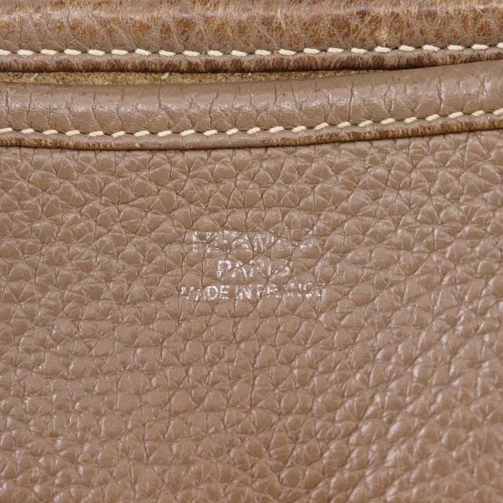 Hermes Evelyne3 GM Сумка на плечо Этoп Серебристая фурнитура Телячья кожа Клеманс Женская Б/у