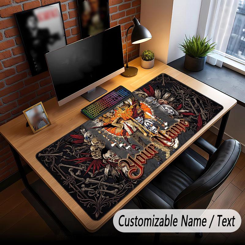 Custom Name Extended Mouse Pad,Death Note Gaming Desk Mat For Home Office Desktop Decor