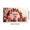 Украшения для вечеринки Баннер «Сладкие 16» Баннер «С Днем рождения» для украшения помещения Юбилей дня рождения для девочек