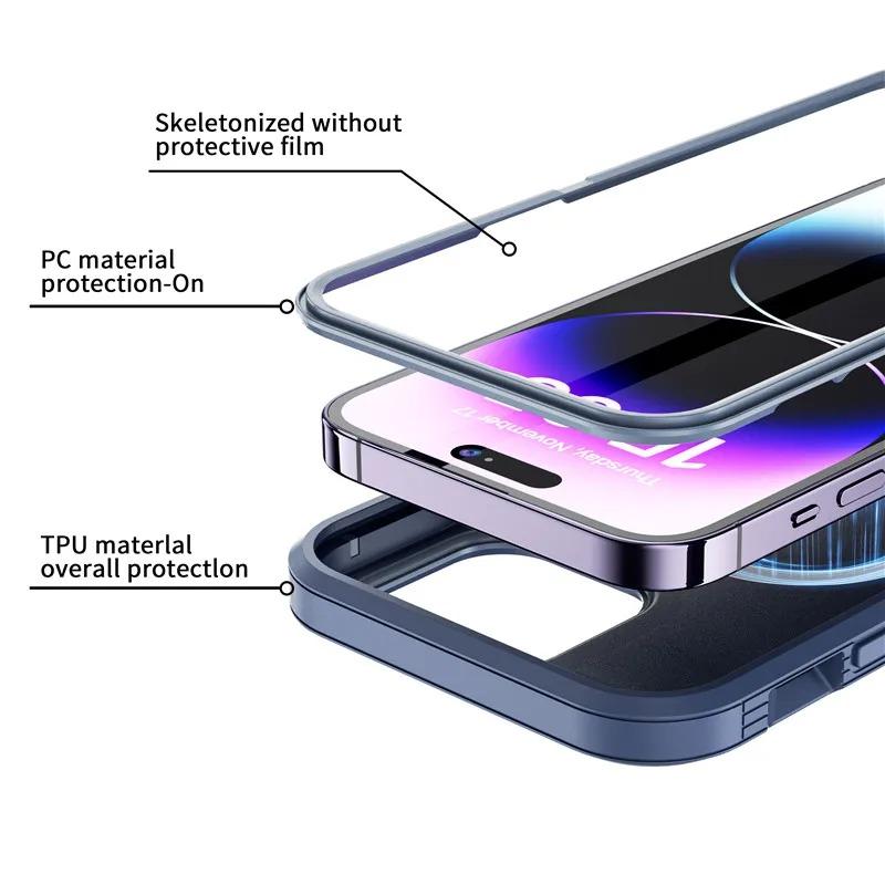 Чехол OttBox серии Defender XT для IPhone 17 Pro Max 16 Plus 15 14 13 12 Чехол Гибридный Тяжелый Прочный Магнитный для MagSafe Усиленный Ударопрочный Чехол для Телефона