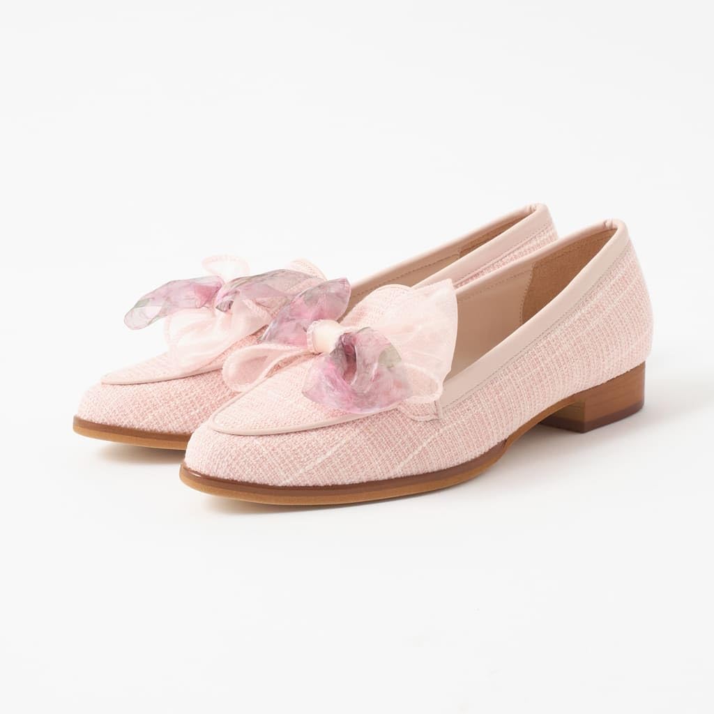 Туфли-лодочки на низком каблуке, модель 130035100012 [Diana], Япония, розовые, 24.0 см,