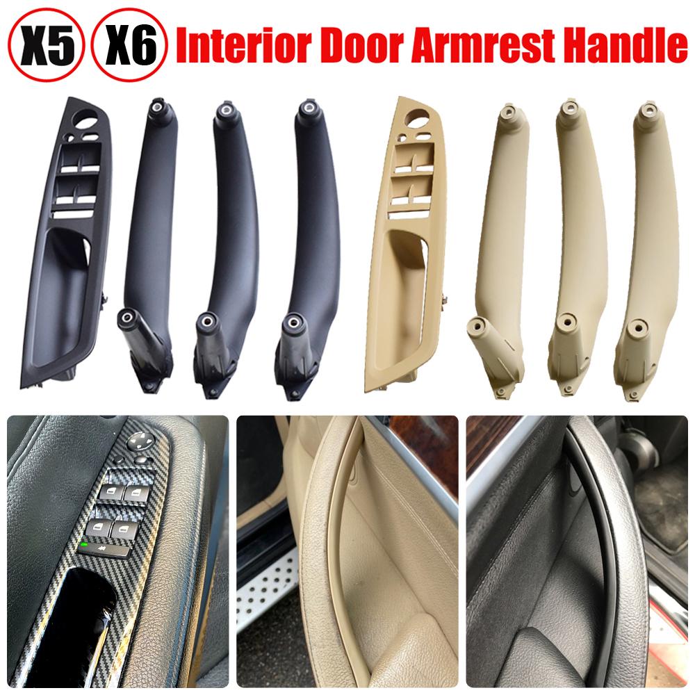 Внутренняя дверная ручка автомобиля, панель переключателей окна со стороны водителя, рамка внутри подлокотника, внутренняя накладка для BMW E70 E71 X5 X6