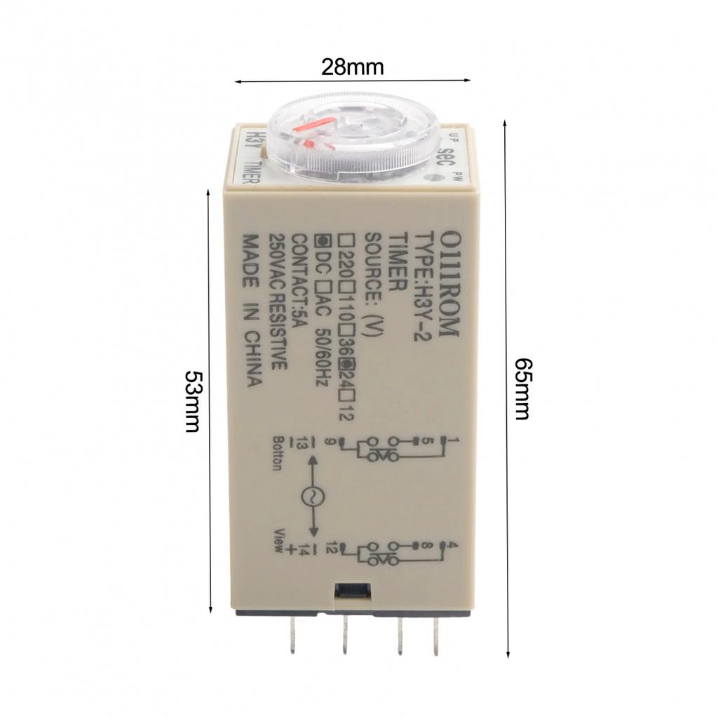 5.7x2.8x2.2см Реле времени с задержкой Регулируемый Светодиодный индикатор