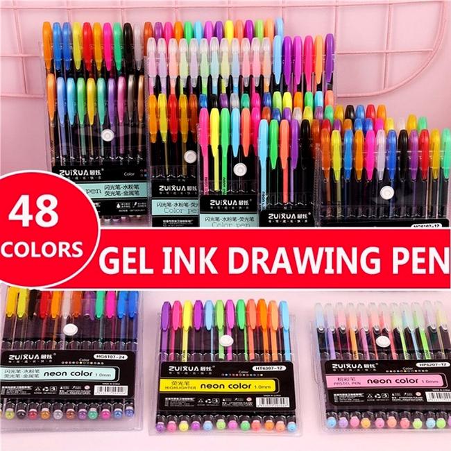 Наборы гелевых ручек 12/18/24/36/48 шт в комплекте в ассортименте