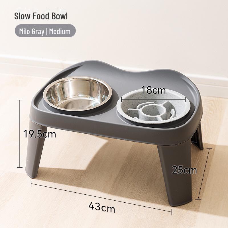 Складная приподнятая двойная миска для средних и крупных собак - классическая миска для воды и еды для золотистых ретриверов и домашних животных