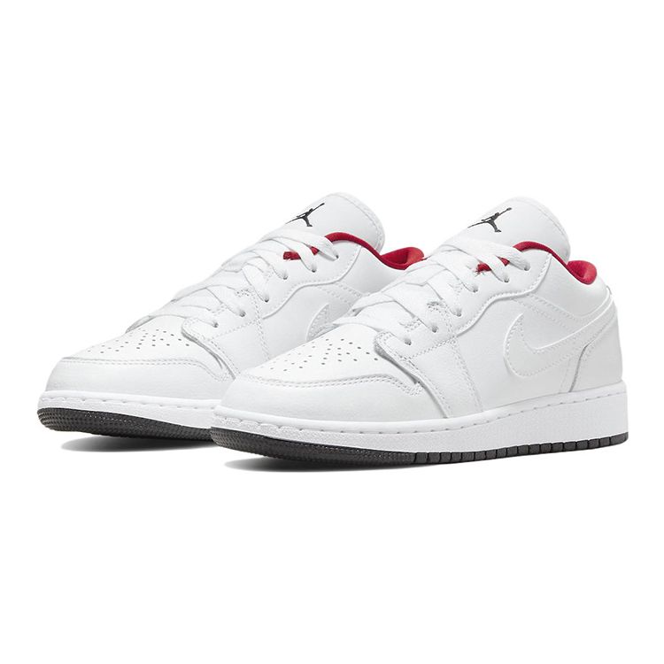 Детские кроссовки Air Jordan 1 Low GS White Gym Red University-Blue Black 553560-164