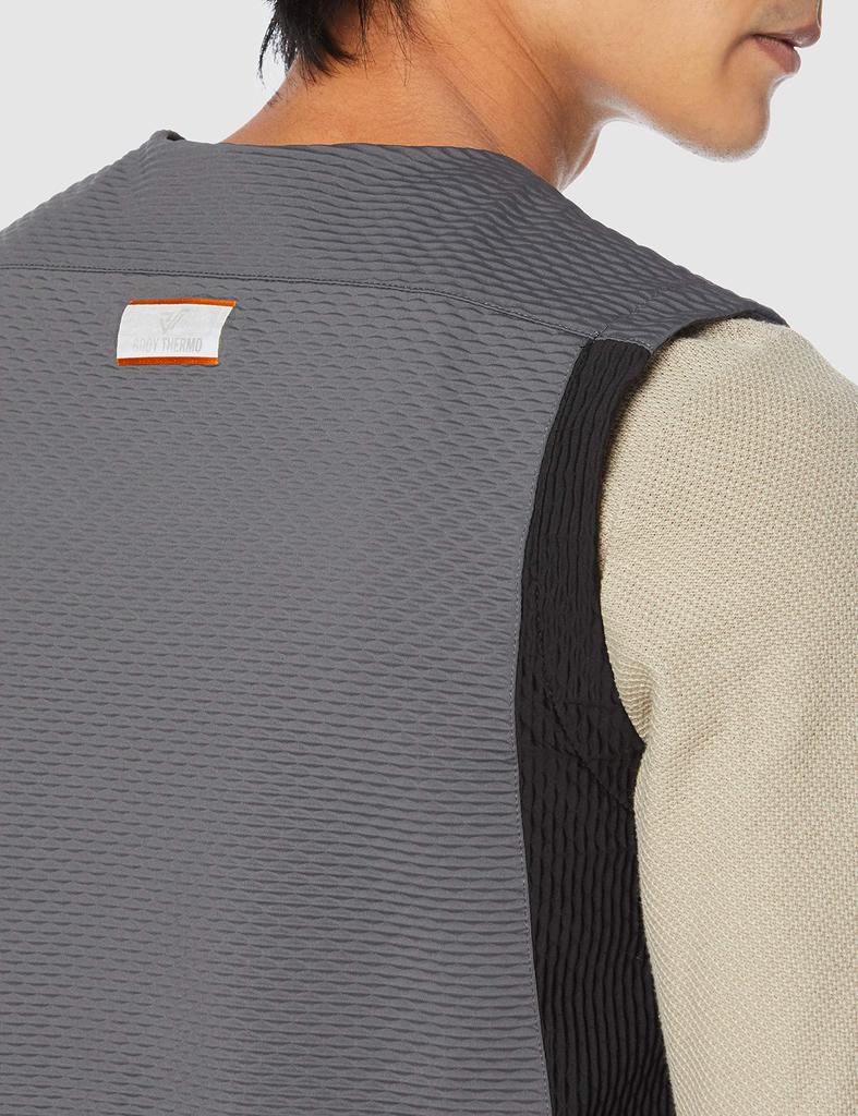 Heater Vest 54800 Gray 5L [Kurodaruma] Men's 48-Charcoal