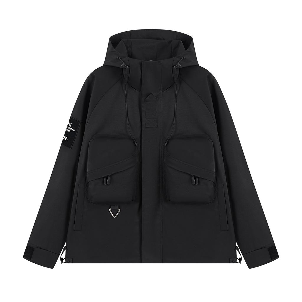 Мужская весенне-осенняя повседневная куртка с капюшоном, походная куртка большого размера, ветрозащитная куртка для улицы