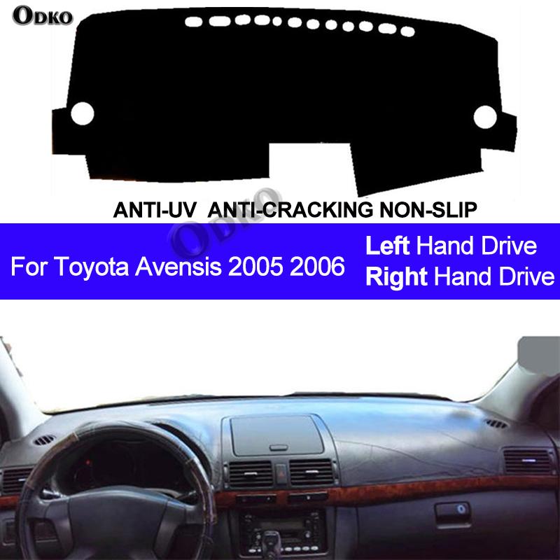 Автомобильная накладка на приборную панель, коврик для приборной панели, коврик для приборной панели, ковер, коврик для защиты от УФ-излучения для Toyota Avensis 2005 2006 LHD RHD, автомобильный стайлинг