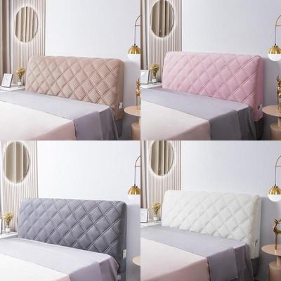 Роскошный мягкий утолщенный бархатный стеганый чехол на изголовье кровати, универсальный короткий плюшевый стеганый чехол на голову кровати, однотонный чехол на спинку