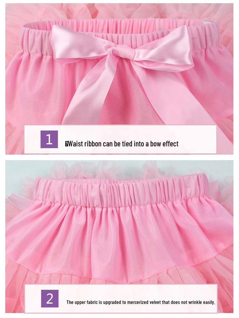 Синяя юбка-пачка принцессы: Платье из сетчатой пряжи для девочек на весну/лето